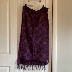 Purple Coach scarf, worn once